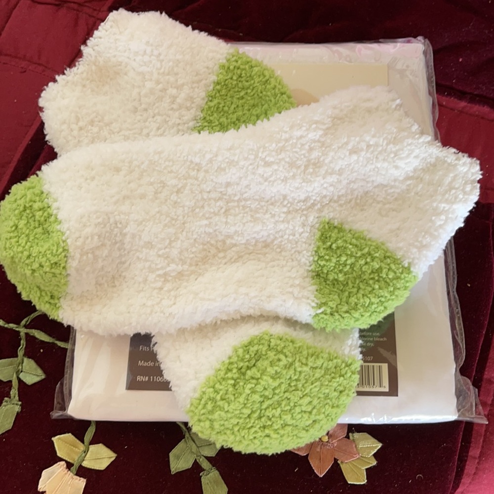 - Pillow protectors 2 queen and soft pair of socks